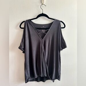 American Eagle Outfitters Charcoal Blouse